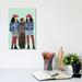 East Urban Home Sister Sister by Gnodpop - Wrapped Canvas Graphic Art Print Canvas in Blue/Green/Red | 12 H x 8 W x 0.75 D in | Wayfair
