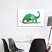 East Urban Home Brontosaurus by Kelsey Mcnatt - Wrapped Canvas Print Metal in Green | 26 H x 40 W x 1.5 D in | Wayfair