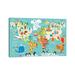 East Urban Home Children's World Map - Wrapped Canvas Graphic Art Print Canvas in Blue/Brown/Green | 12 H x 18 W x 1.5 D in | Wayfair