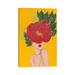 East Urban Home Lady Poppy by Piia Pievilainen - Wrapped Canvas Painting Print Metal in Green/Red/Yellow | 40 H x 26 W x 1.5 D in | Wayfair