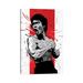 East Urban Home Bruce Lee Red by Nikita Abakumov - Wrapped Canvas Graphic Art Print Canvas in Black/Red/White | 12 H x 8 W x 0.75 D in | Wayfair