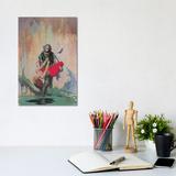 East Urban Home Monster Men by Frank Frazetta - Wrapped Canvas Painting Print Canvas in Brown/Green/Red | 12 H x 8 W x 0.75 D in | Wayfair
