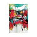 East Urban Home Red Forest Green Sky by Jude Remedios - Wrapped Canvas Gallery-Wrapped Canvas Giclée Canvas in Black/Blue/Green | Wayfair