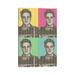 East Urban Home Elvis Army Mug Shot X 4 by Gary Hogben - Wrapped Canvas Graphic Art Print Canvas in Green | 18 H x 12 W x 1.5 D in | Wayfair