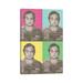 East Urban Home Jake Blues Mug Shot X 4 by Gary Hogben - Wrapped Canvas Graphic Art Print Canvas in Blue/Green/Yellow | Wayfair