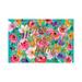 East Urban Home Floral Party B by Joy Ting - Wrapped Canvas Painting Canvas in Green/Pink | 8 H x 12 W x 0.75 D in | Wayfair