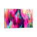 East Urban Home Bright Brush Strokes LXI by Jessi Raulet - Wrapped Canvas Painting Print Canvas in Blue/Pink | 8 H x 12 W x 0.75 D in | Wayfair