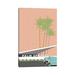 East Urban Home Palm Springs w/ Convertible by Jen Bucheli - Wrapped Canvas Painting Print Canvas in Black/Green/Pink | Wayfair