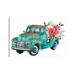 East Urban Home Spring Turquoise Flower Truck by Ephrazy Graphics - Wrapped Canvas Painting Canvas | 12 H x 18 W x 1.5 D in | Wayfair