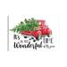 East Urban Home Red Christmas Truck by Ephrazy Graphics - Wrapped Canvas Textual Art Canvas | 8 H x 12 W x 0.75 D in | Wayfair