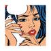 East Urban Home Girl Phone Talk Pop Art Vintage Comic by Depositphotos - Wrapped Canvas Graphic Art Print Canvas | 12 H x 12 W x 0.75 D in | Wayfair