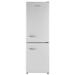 iio Retro 23" Bottom Freezer 11 cu. ft. Refrigerator, Glass in White | 73.3 H x 23 W x 24.5 D in | Wayfair ALBR1372WW-R