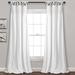 Rosdorf Park Edvin Ruffle Solid Semi-Sheer Tab Top Curtain Panels Metal in White | 95 H in | Wayfair 15BB2C18DBE14AFDBC3C7D2979155E20