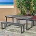 Union Rustic Aiesrom Rectangular 2 - Person 69" Long Outdoor Dining Set Wood in Gray | Wayfair 003DA83FD1C246019DA9B150C14AC5F2