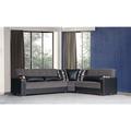 Gray/Black Sectional - Ottomanson Armada X Fabric Upholstered 3-Piece Convertible L-Shaped Reversible Sectional Microfiber/Microsuede | Wayfair