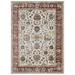 Orange 84.25 x 59.84 x 0.12 in Area Rug - Bungalow Rose 8X10 Traditional Accent Rug In Ivory w/ Vermilion Persian Tabriz Design (7' 10" X 9' 8") Polyester | Wayfair