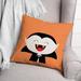 The Holiday Aisle® Shae Vampire Candy Corn Fangs Square Pillow Cover & Insert Polyester/Polyfill blend | 20 H x 20 W x 1.5 D in | Wayfair