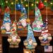 The Holiday Aisle® 6 Piece Dwarfs Gnomes Wooden Hanging Figurine Ornament Set Wood in Brown | 5 H x 4 W x 0.25 D in | Wayfair
