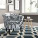 Barrel Chair - Zipcode Design™ Liam 30.5" Wide Barrel Chair Wood/Polyester/Polyester/Fabric in Gray | 32 H x 30.5 W x 27.5 D in | Wayfair