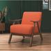 Armchair - George Oliver Hofstetter 72.39Cm Wide Polyester Armchair Wood/Polyester in Orange | 31.5 H x 28.5 W x 32 D in | Wayfair