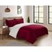 Ebern Designs Sauleda Reversible Micro-Mink & Sherpa Comforter Set Microfiber in Red | Twin Comforter + 1 Sham | Wayfair