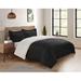 Ebern Designs Sauleda Reversible Micro-Mink & Sherpa Comforter Set Microfiber in Black | Twin Comforter + 1 Sham | Wayfair