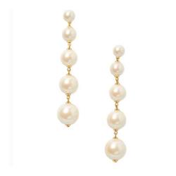 Kate Spade Jewelry | Kate Spade Golden Girls In Pearls Earrings | Color: Cream/Gold | Size: Os
