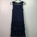 J. Crew Dresses | J. Crew Navy Blue Sleeveless Tier Ruffle Dress Xs | Color: Blue | Size: Xs