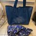 Coach Bags | Coach Derby Tote In Pebble Leather Blue F58660 | Color: Blue | Size: 17x11x4”