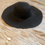 J. Crew Accessories | J. Cree Floppy Black Straw Sun Hat | Color: Black | Size: Os