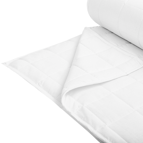 Bettdecke Weiß Polyester/Baumwolle 135 x 200 cm Doppeldecke Monochromatisch Warm Ganzjährig Schlafzimmer
