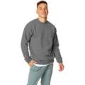 Hanes P1607 EcoSmart Crewneck Sweatshirt in Smoke Grey size Small | Cotton Polyester P160