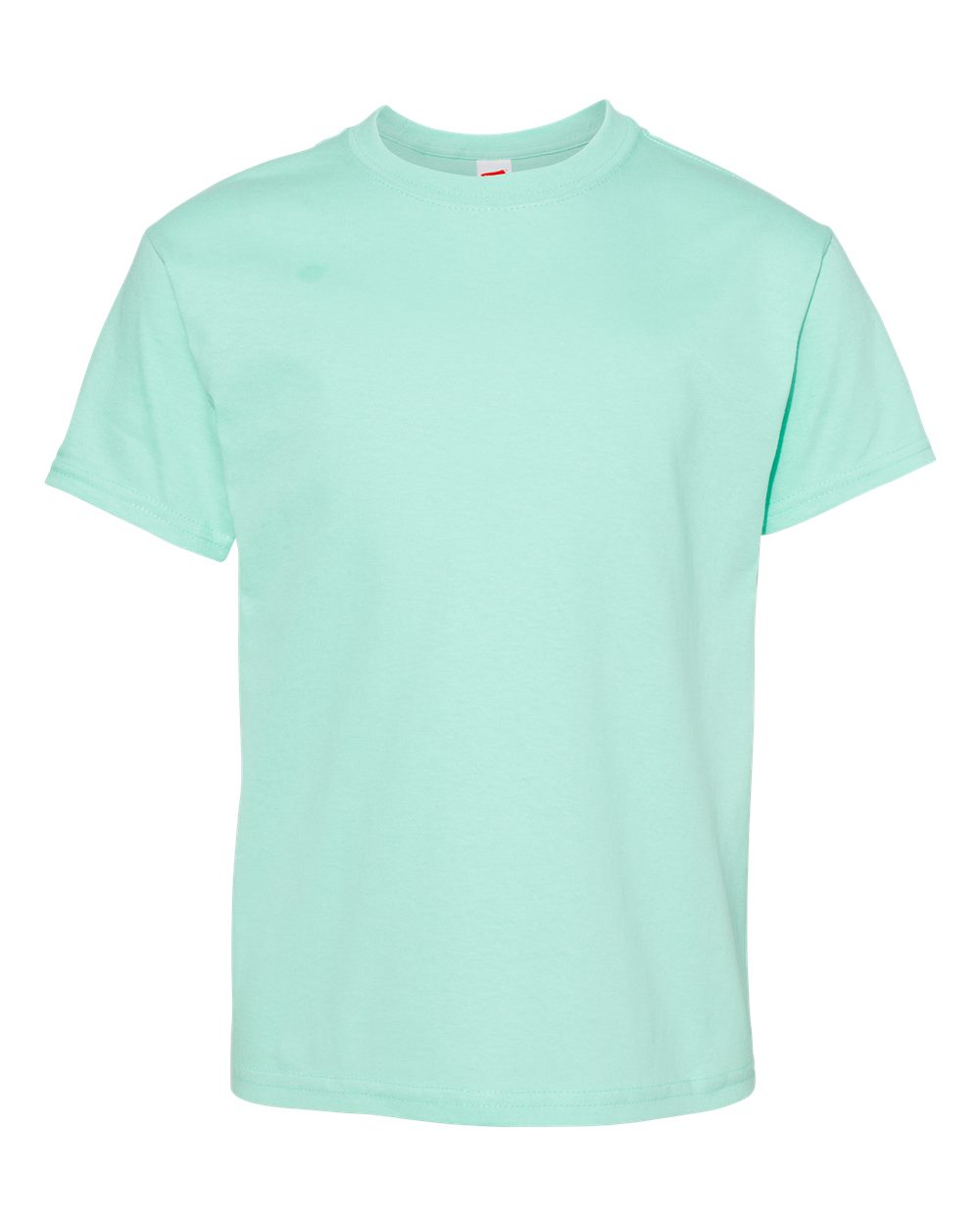 Hanes 5480 Youth Essential-T T-Shirt in Clean Mint size Small | Cotton