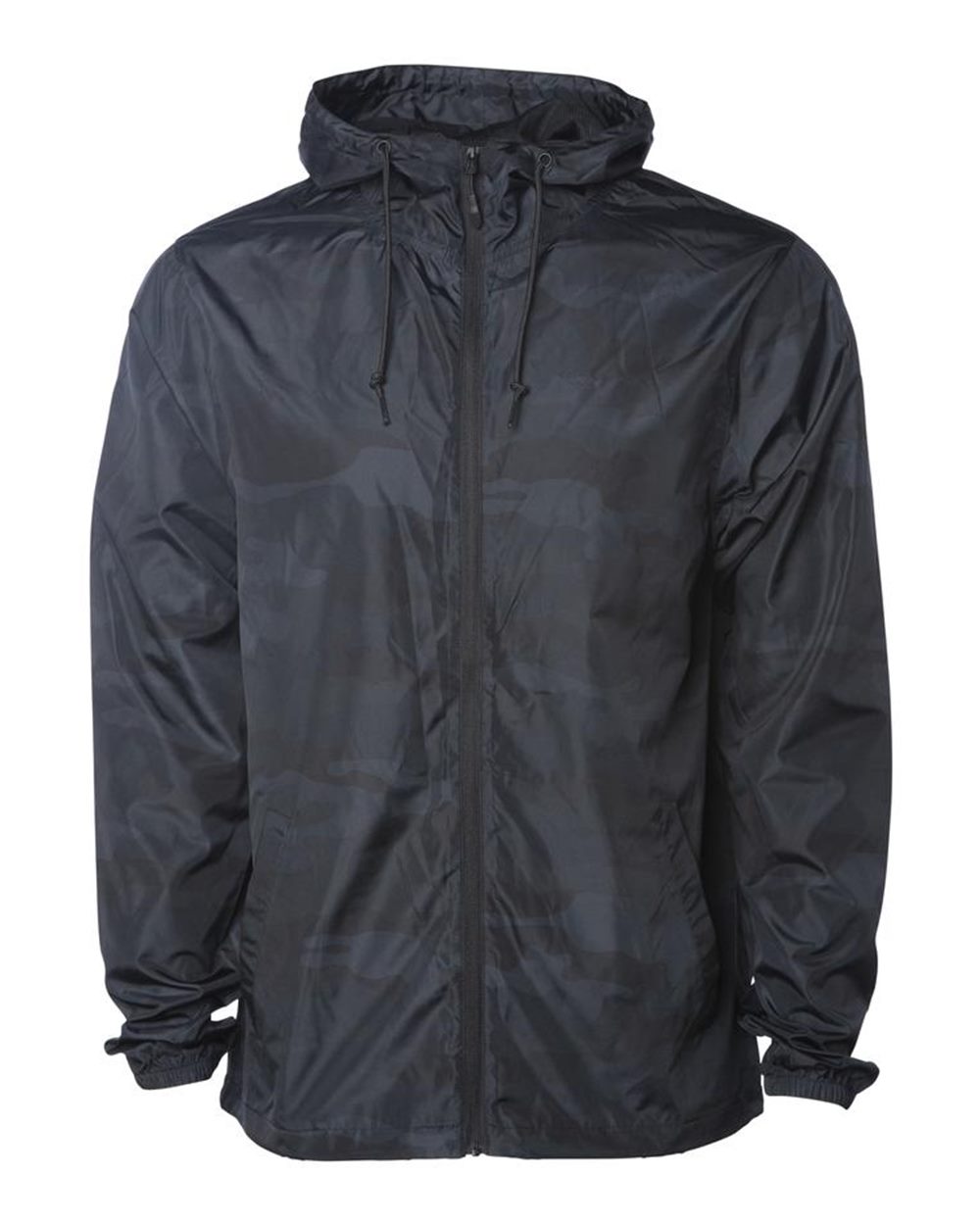 Independent Trading Co. EXP54LWZ Lightweight Windbreaker Full-Zip Jacket in Blackuflage size 2XL | Polyester
