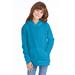 Hanes P473 Youth EcoSmart Pullover Hooded Sweatshirt in Teal size Large | Cotton Polyester P470