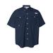 Columbia 7047 Men's Bahama II Short-Sleeve Shirt in Collegiate Navy Blue size 2XL | Cotton/Nylon Blend 101165