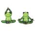 Q-Max 2-Piece Yoga Frog Doing Lotus Pose 4"H Statue Funny Animal Decoration Figurine