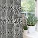 McalisterTextiles Geometric Semi-Sheer Rod Pocket Curtain Panels Polyester in Black/Brown | 54 H x 66 W in | Wayfair BLACKCOLCURTD2
