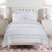Harriet Bee Devers White/Blue/Pink 100% Cotton Reversible Farmhouse/Country Quilt Set 100% Cotton | Twin Quilt + 1 Standard Sham | Wayfair
