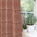 McalisterTextiles Geometric Semi-Sheer Rod Pocket Curtain Panels Polyester in Red/Gray/Brown | 54 H x 46 W in | Wayfair REDCOLCURTA2