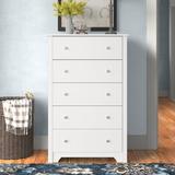 Winston Porter Taquanna Transitional 5- Drawer Chest Wood in White | 48.75 H x 31.13 W x 19.38 D in | Wayfair F0F5AC7C8F274EC3B0D1123E8D5723C6