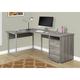 Latitude Run® Computer Desk, Home Office, Corner, Storage Drawers, 80"L, L Shape, Work, Laptop, Metal, Black Wood/Metal in Brown | Wayfair