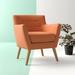 Armchair - George Oliver 27.6" Wide Tufted Armchair Polyester/Fabric in Orange | 31.5 H x 27.6 W x 28.3 D in | Wayfair