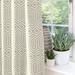 McalisterTextiles Geometric Semi-Sheer Rod Pocket Curtain Panels Polyester in White/Brown | 54 H x 66 W in | Wayfair TAUPECOLCURTD1
