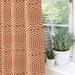 McalisterTextiles Geometric Semi-Sheer Rod Pocket Curtain Panels Polyester in Orange | 90 H x 66 W in | Wayfair TERRACOTAORANGECOLCURTF2