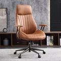 Inbox Zero Executive Chair Upholstered in Brown | 48.62 H x 27.56 W x 26.48 D in | Wayfair 709E75EE76224F0483E5ABDCCF460D99