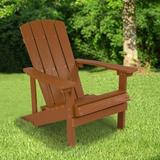 Rosecliff Heights Balasi Outdoor All-Weather Poly Resin Wood Adirondack Chair Wood in Brown | 35 H x 29.5 W x 33.5 D in | Wayfair