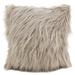 Mercer41 Ciacelli Square Faux Fur Pillow Cover & Insert Faux Fur/Down/Feather in White | 18 H x 18 W x 1.75 D in | Wayfair