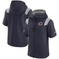 Men's Nike Navy Chicago Bears Sideline Showout Short Sleeve Full-Zip Hoodie