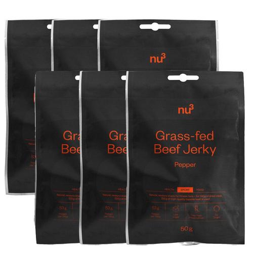 nu3 Beef Jerky, Pfeffer 6x50 g Set